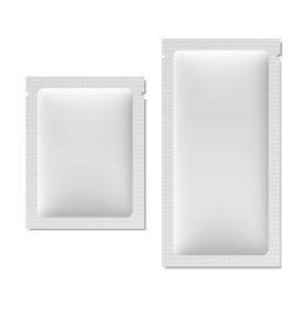 Two White Colour, One Small And other Big In Size, Leak Proof 4 Sided Seal Pouches
