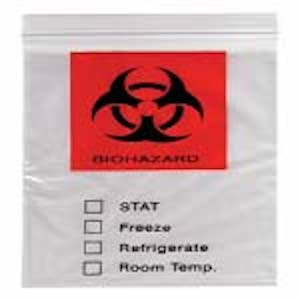 Biohazard Bag With Pre-Printed Biohazard Symbol And Check Boxes