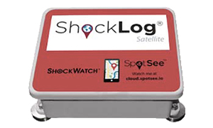 A Red Colour Shocklog® Satellite Impact Data Logger